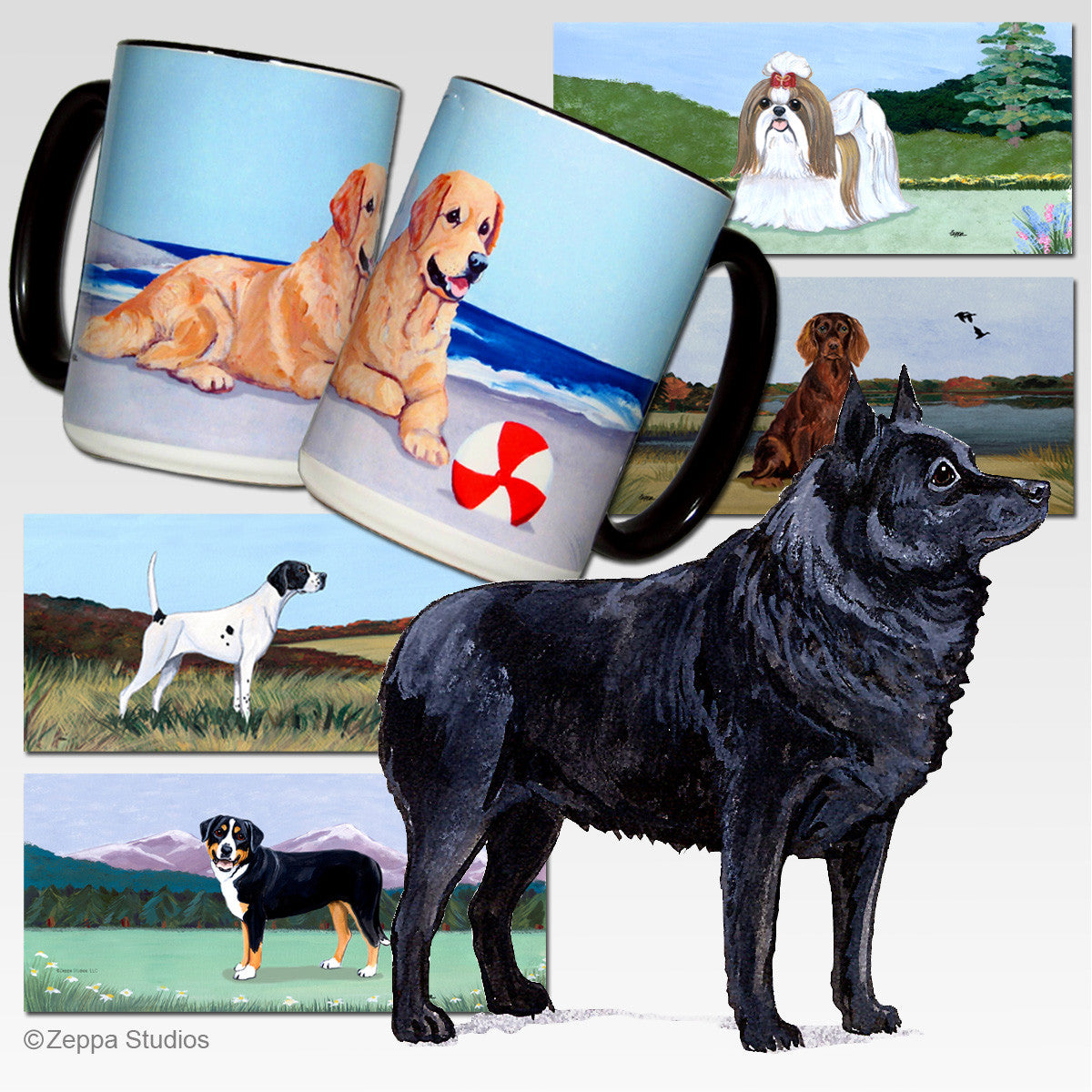 Schipperke Scenic Mug - Rectangle