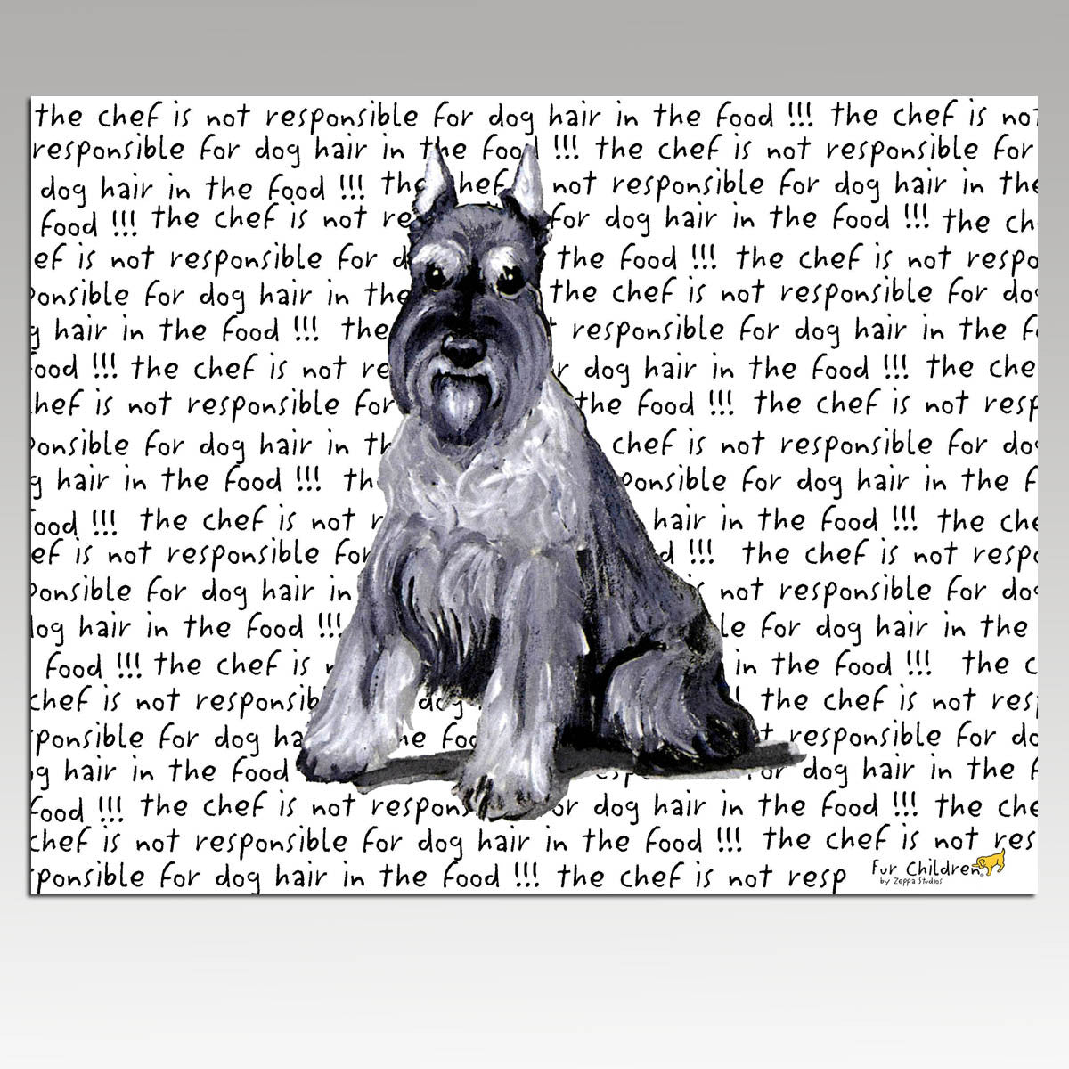 Schnauzer Message Cutting Board - Rectangle