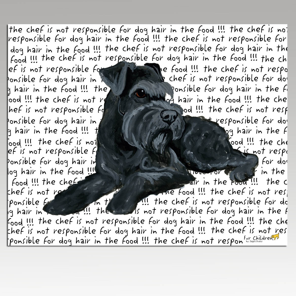 Black Mini Schnauzer Cutting Board