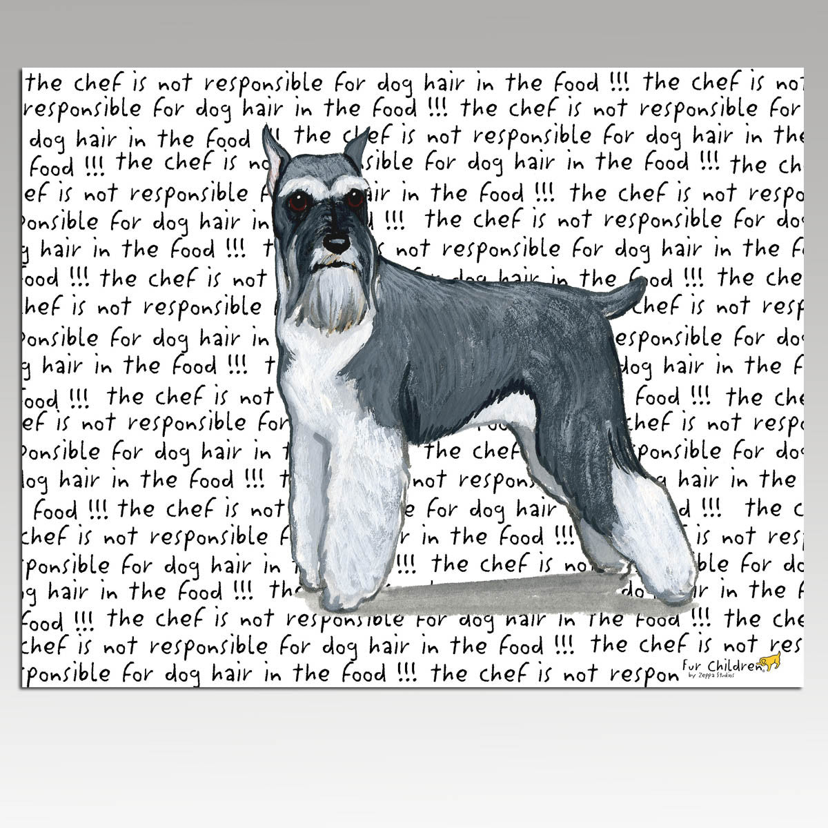 Schnauzer Standing Cutting Board