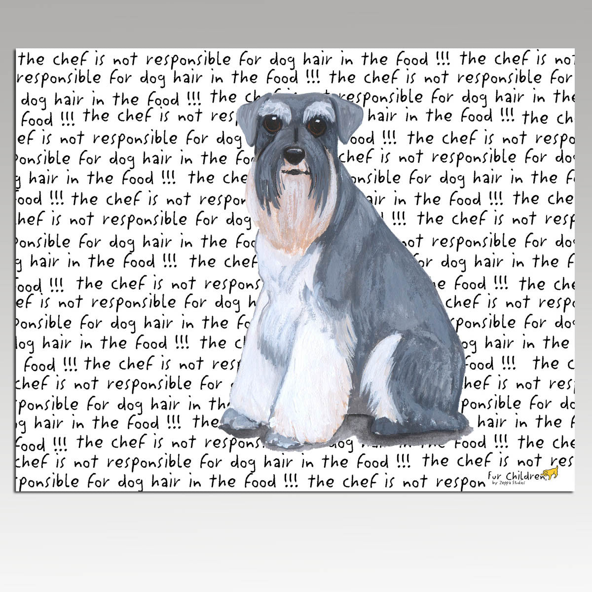 Schnauzer, Uncropped Cutting Board