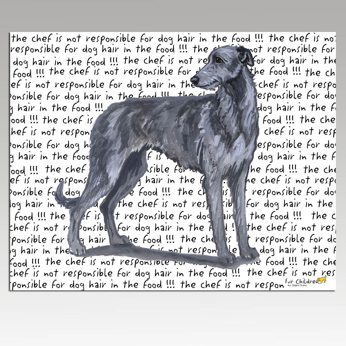 Scottish Deerhound Message Cutting Board - Rectangle