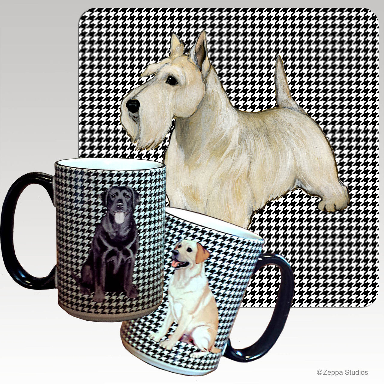 Wheaten Scottish Terrier Houndzstooth Mug