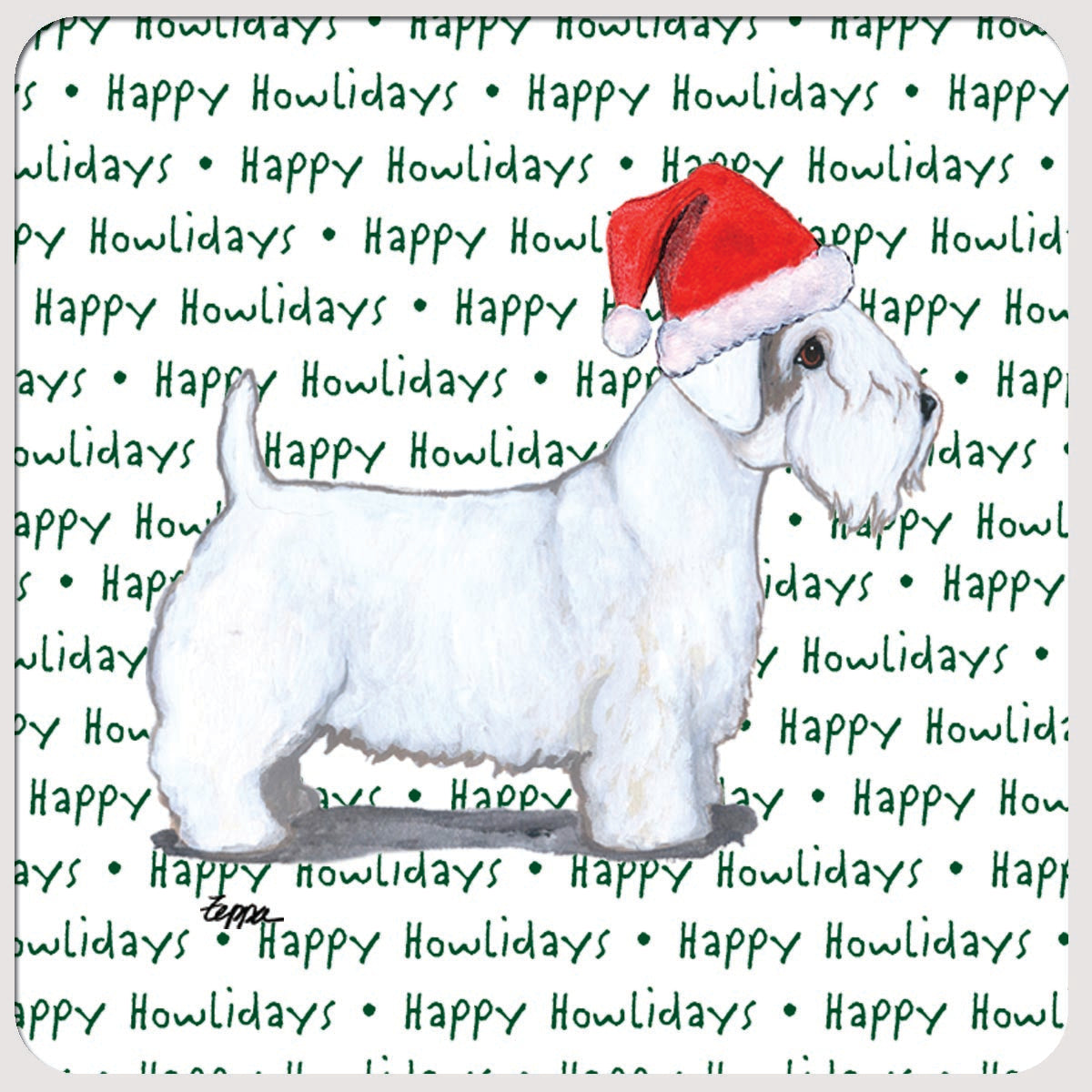 Sealyham Terrier Christmas Coasters
