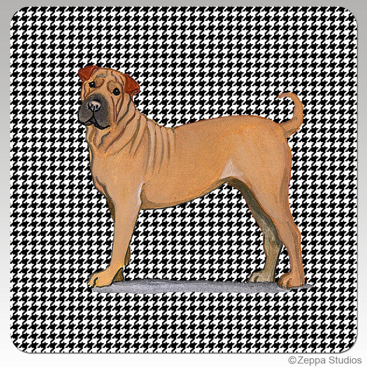 Sharpei Houndzstooth Coasters - Rectangle