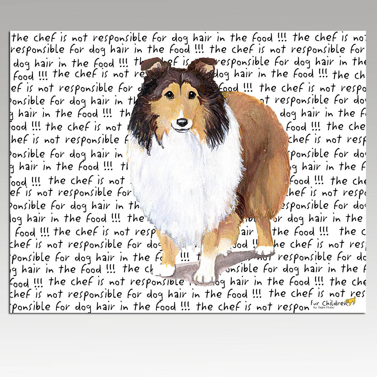 Shetland Sheepdog Message Cutting Board - Rectangle