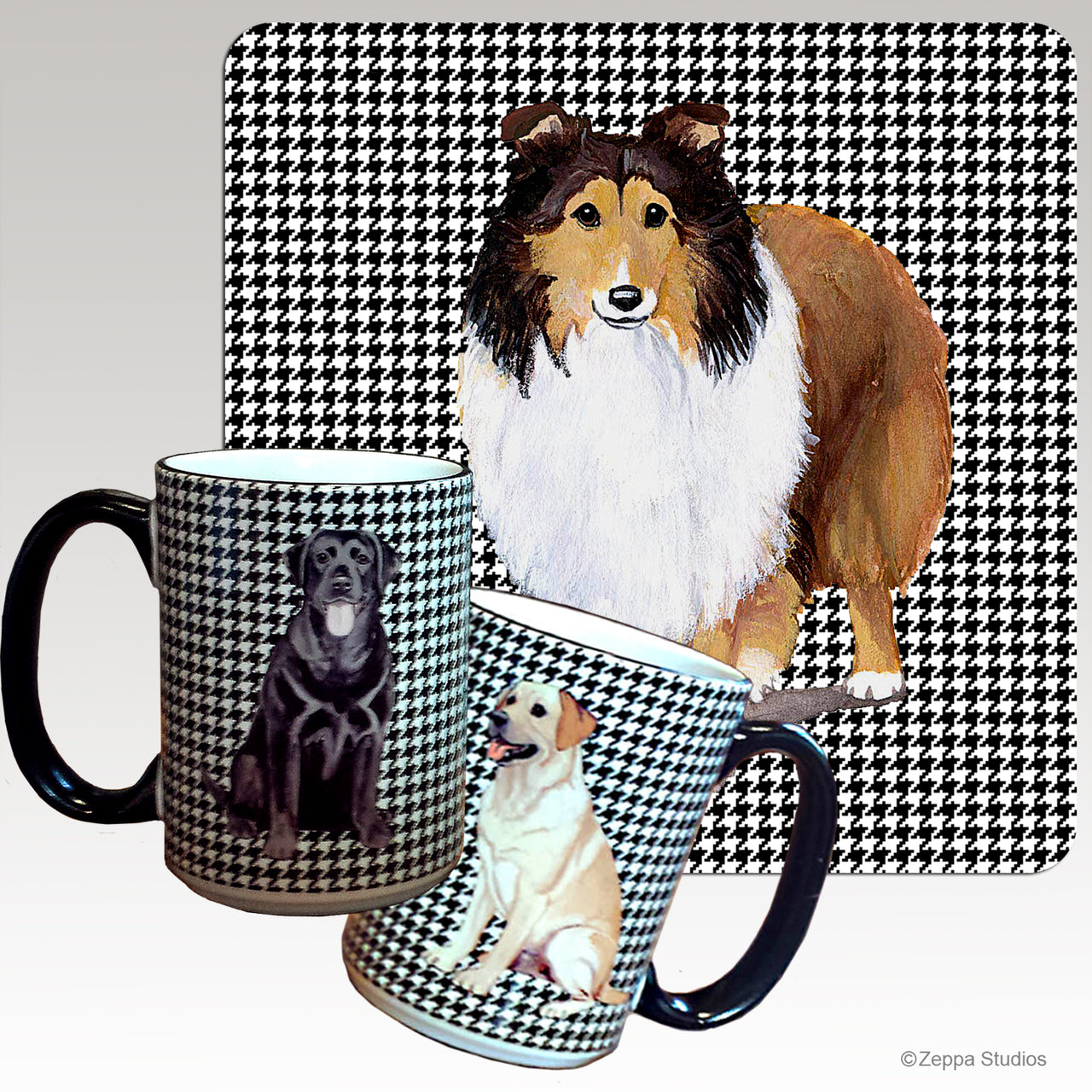 Shetland Sheepdog Houndzstooth Mug