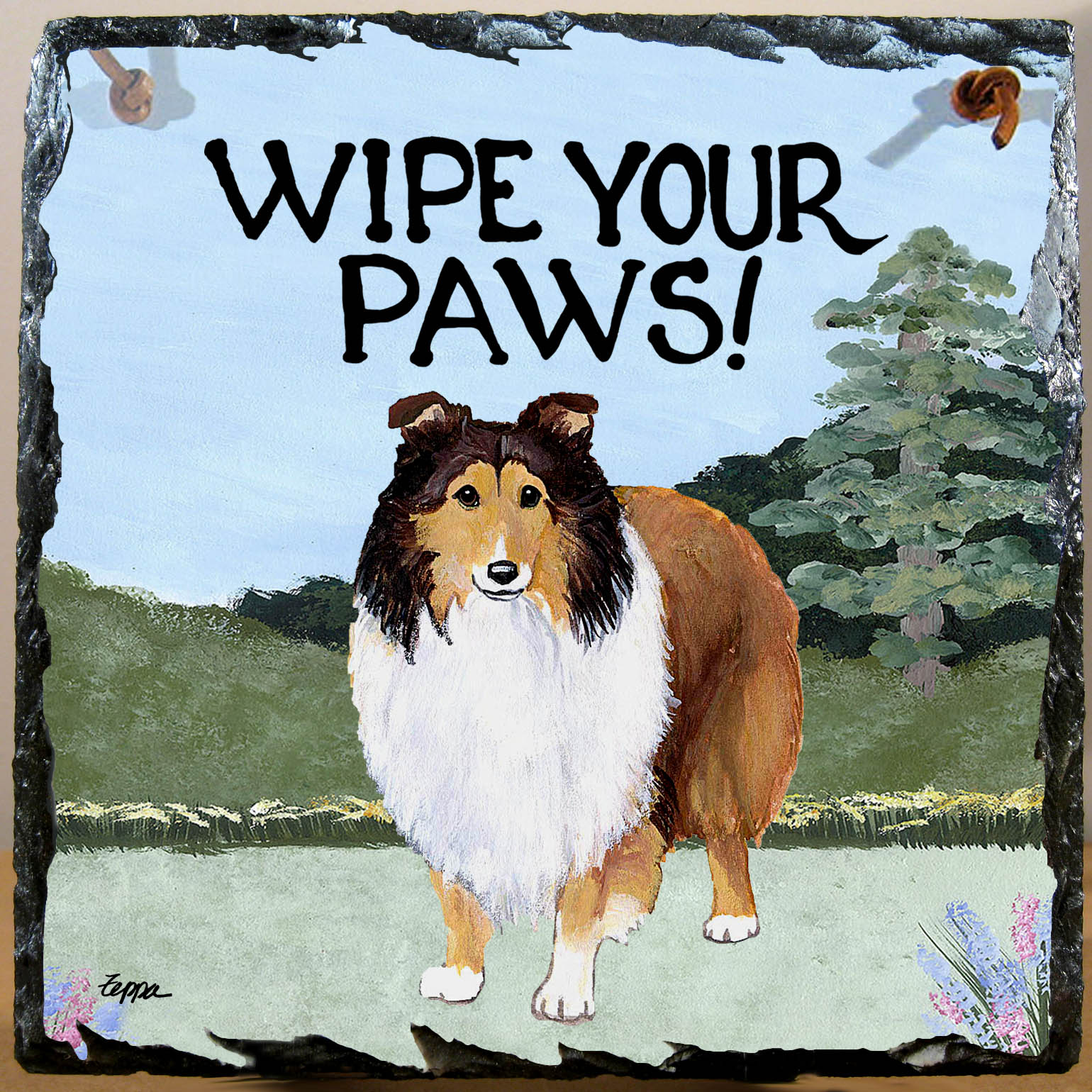 Shetland Sheepdog Slate Signs