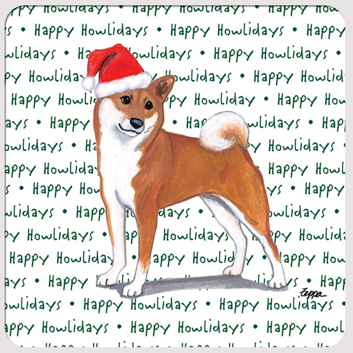 Shiba Inu Christmas Coasters