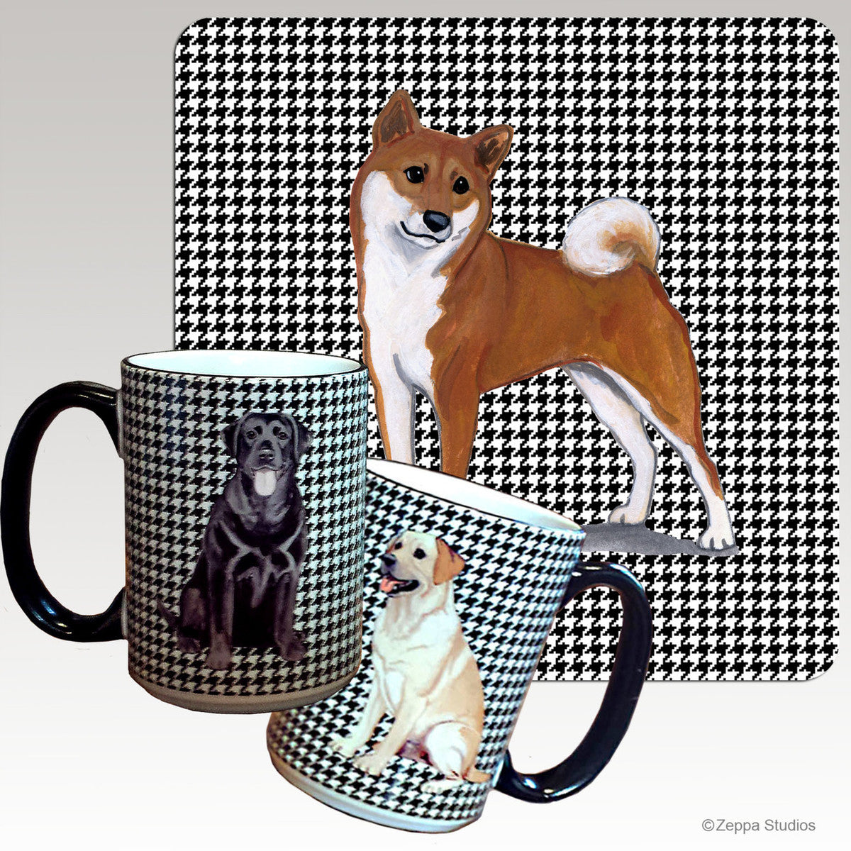 Shiba Inu Houndzstooth Mug
