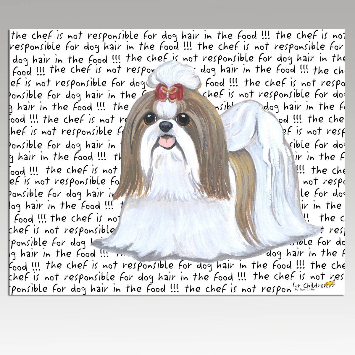 Tan & White Shih Tzu Cutting Board