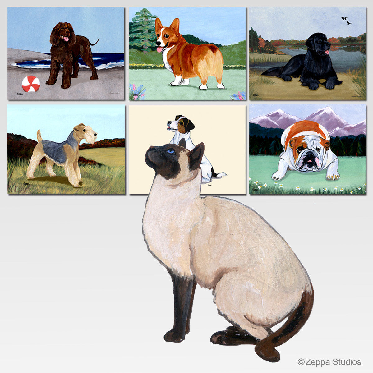 Siamese Cat Rectangular Scenic Mouse Pad