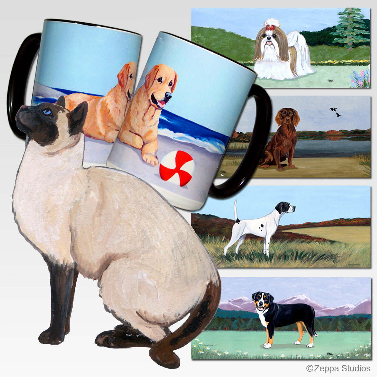Siamese Cat Scenic Mug