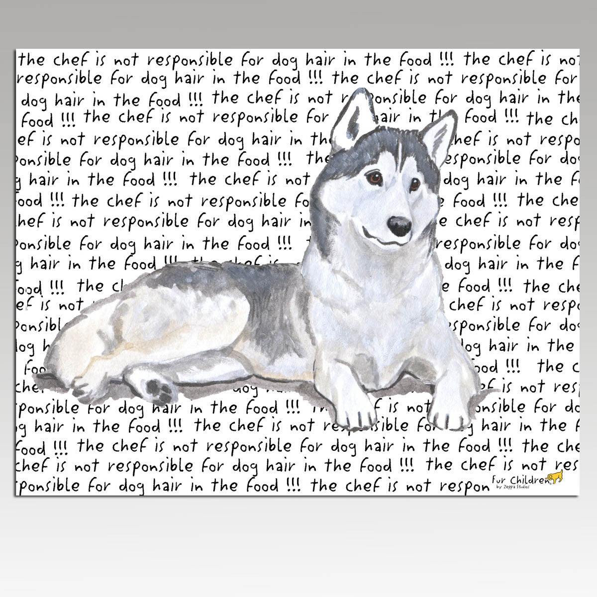 Siberian Husky Message Cutting Board - Rectangle