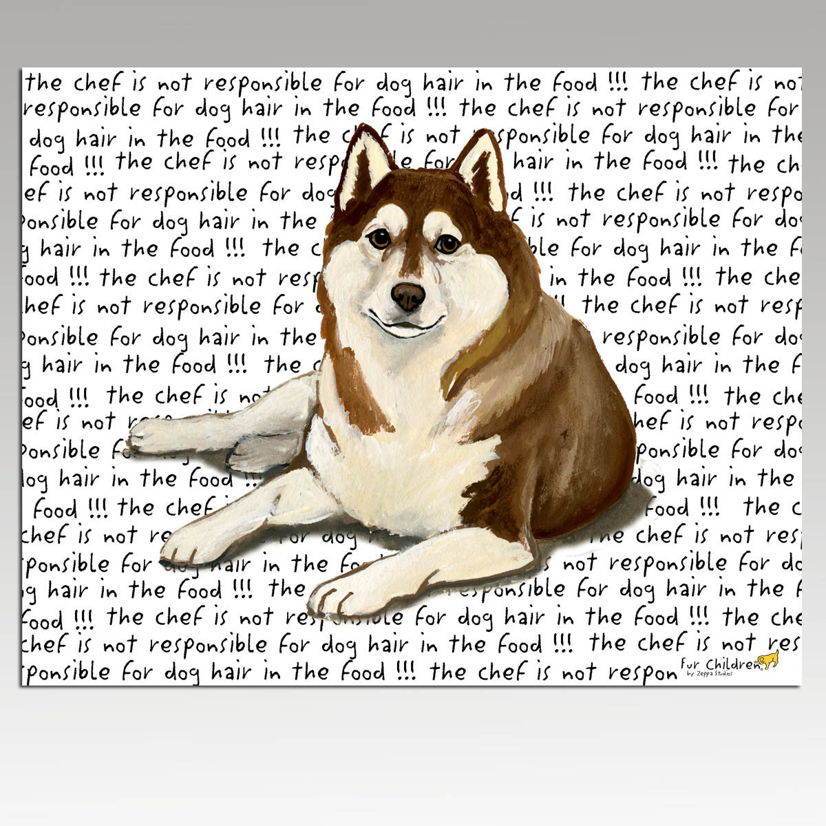 Brown & White Siberian Husky Cutting Board