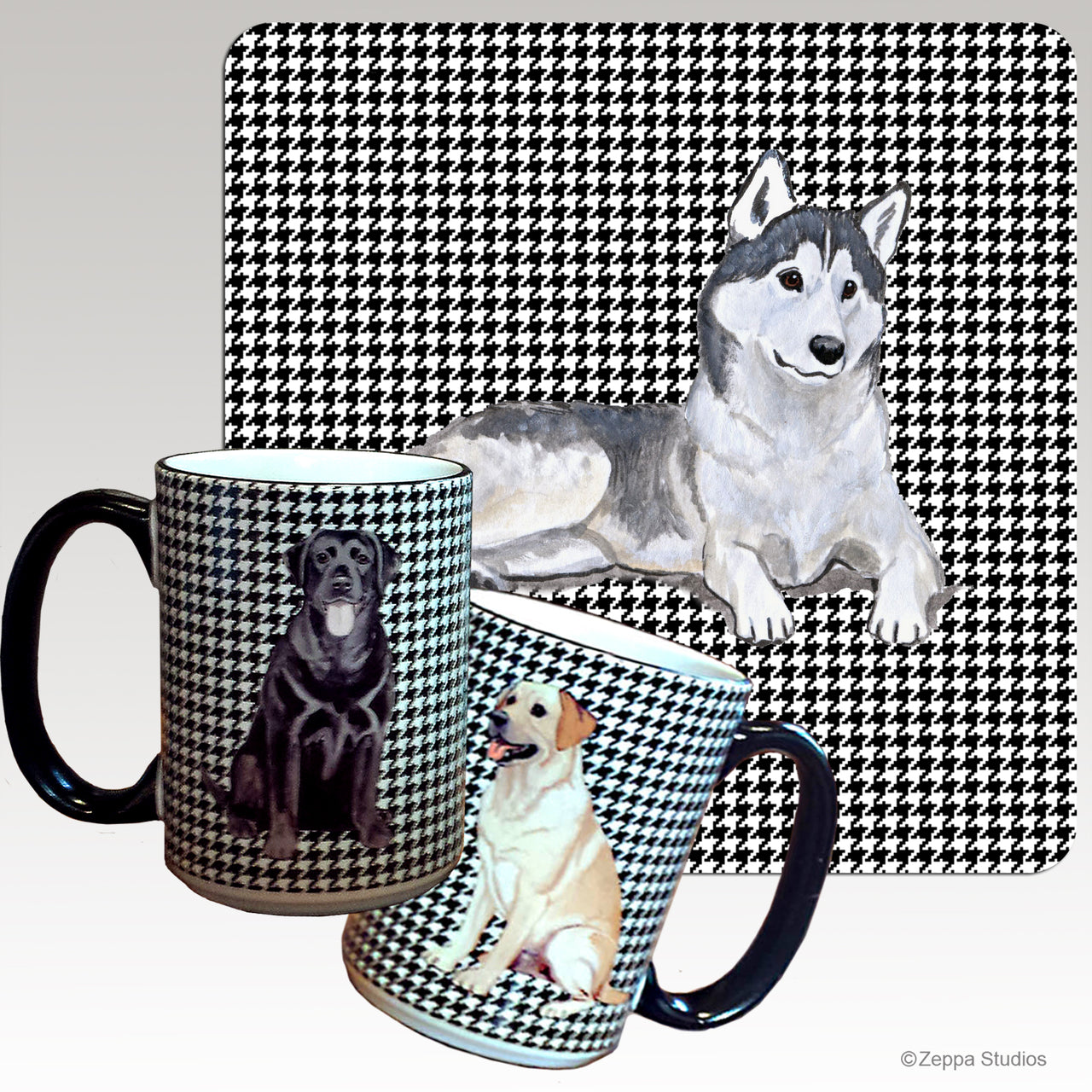 Siberian Husky Houndzstooth Mug