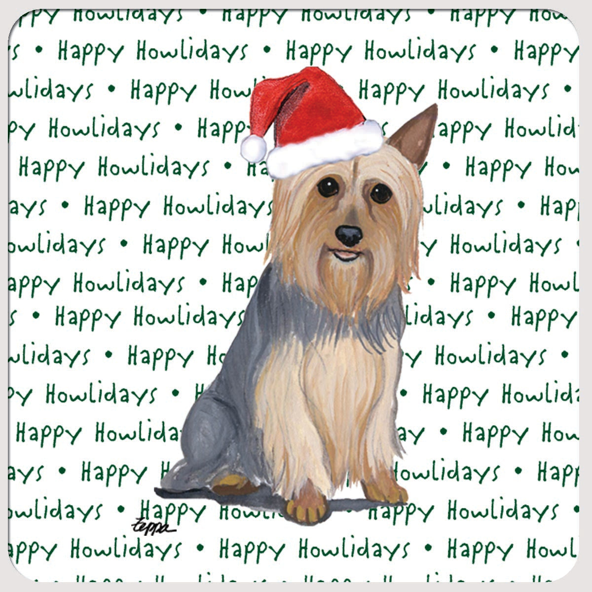 Silky Terrier Christmas Coasters