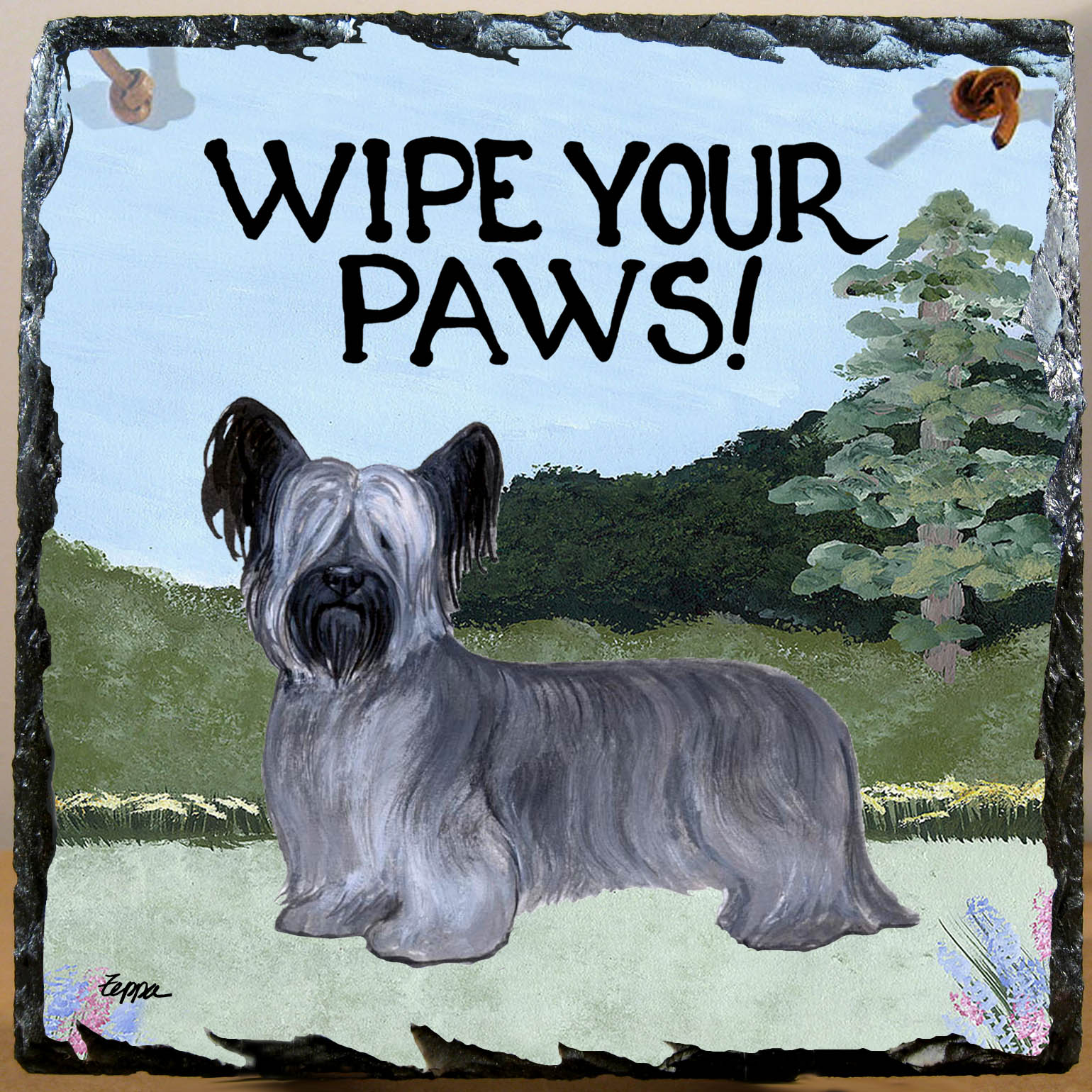 Skye Terrier Slate Signs
