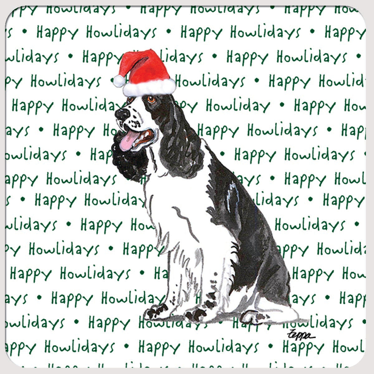 Springer Spaniel Christmas Coasters