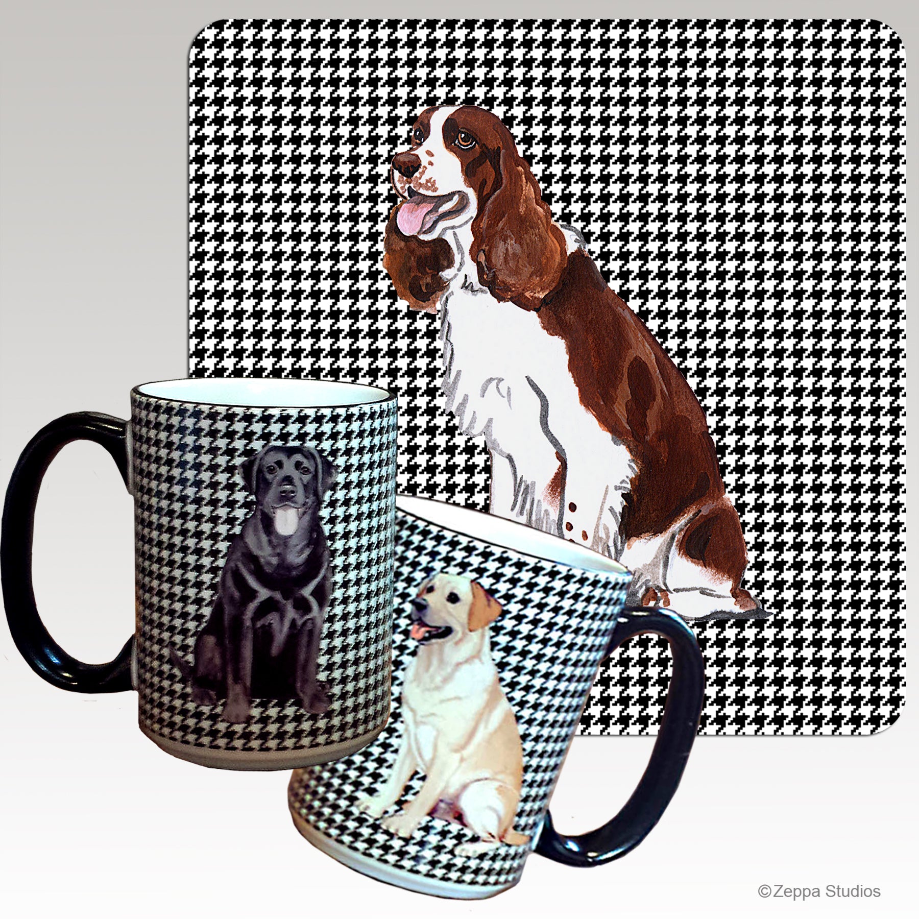 Springer Spaniel Houndzstooth Mug