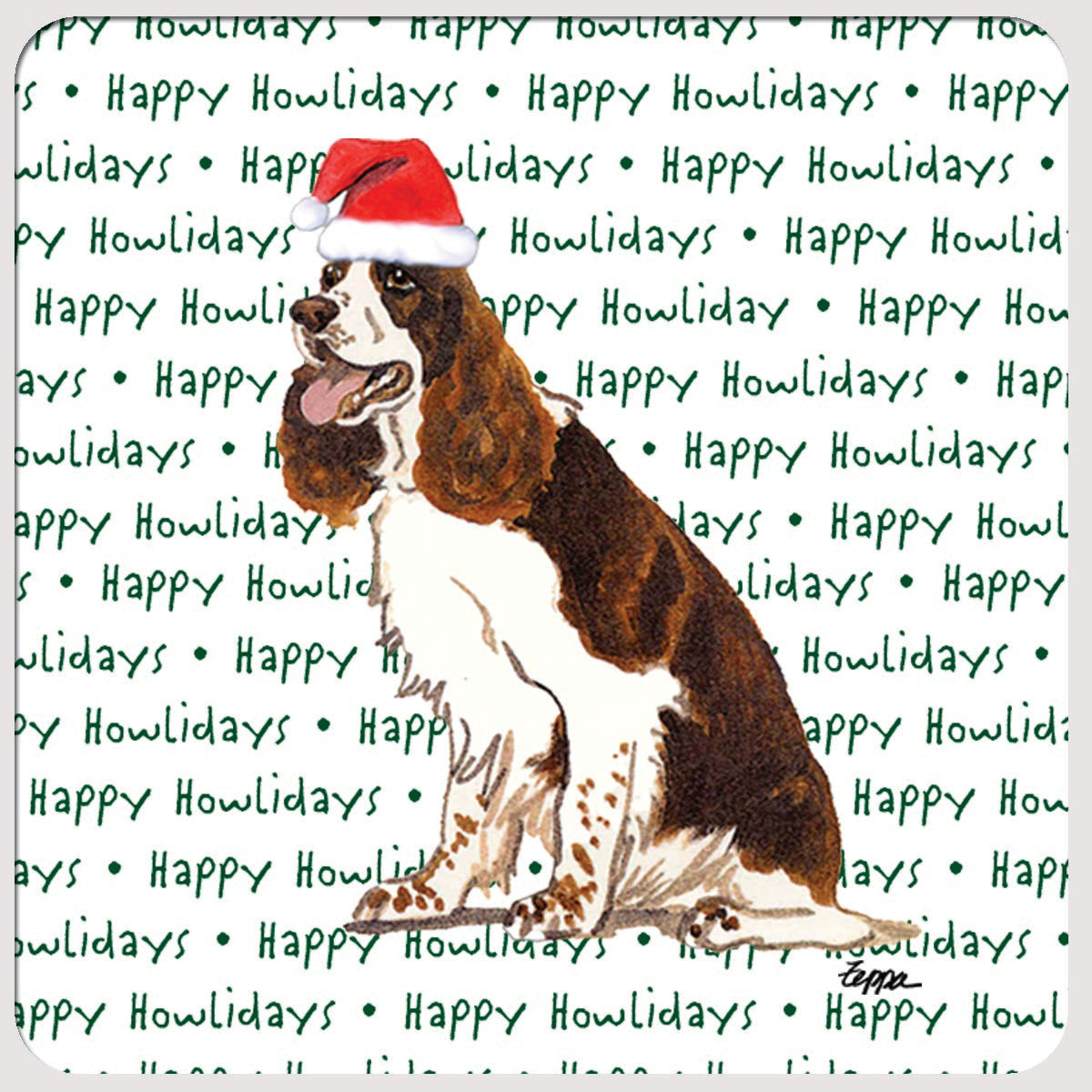 Springer Spaniel Christmas Coasters