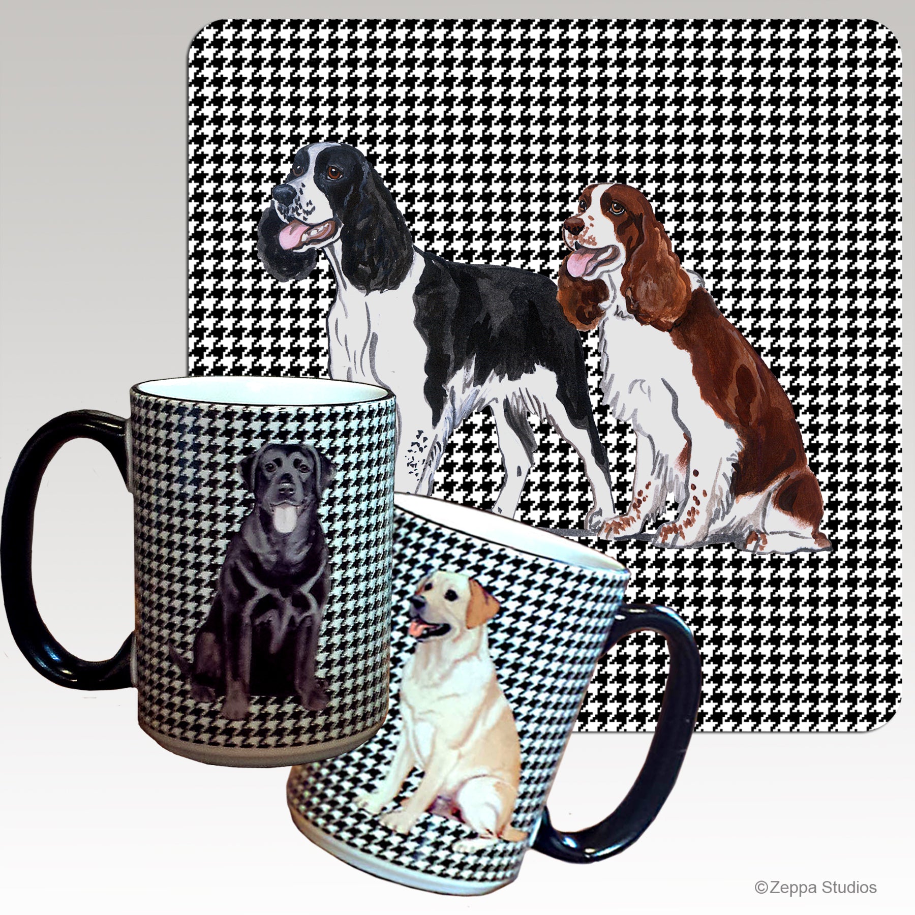 Springer Spaniel Houndzstooth Mug