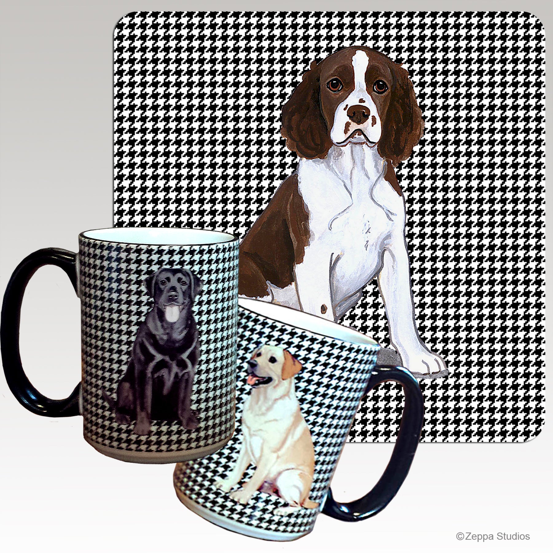 Springer Spaniel Houndzstooth Mug