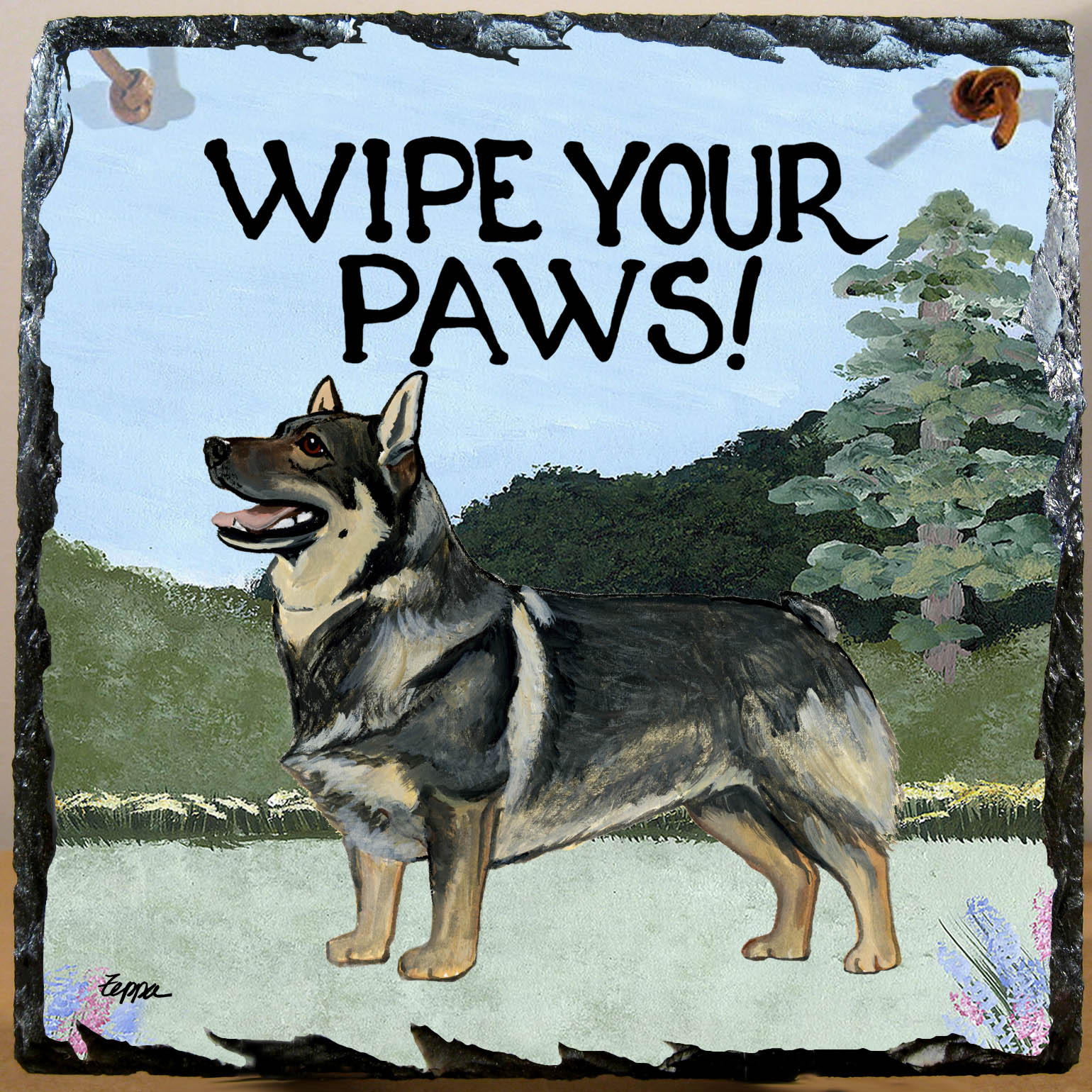 Swedish Vallhund Slate Signs