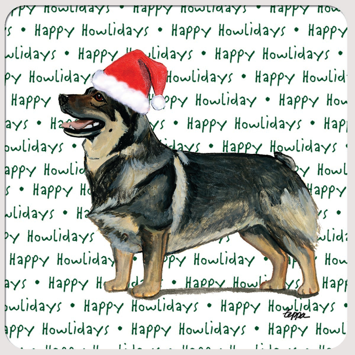 Swedish Vallhund Christmas Coasters