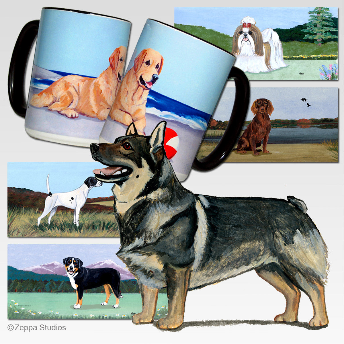 Swdedish Valhund Scenic Mug - Rectangle