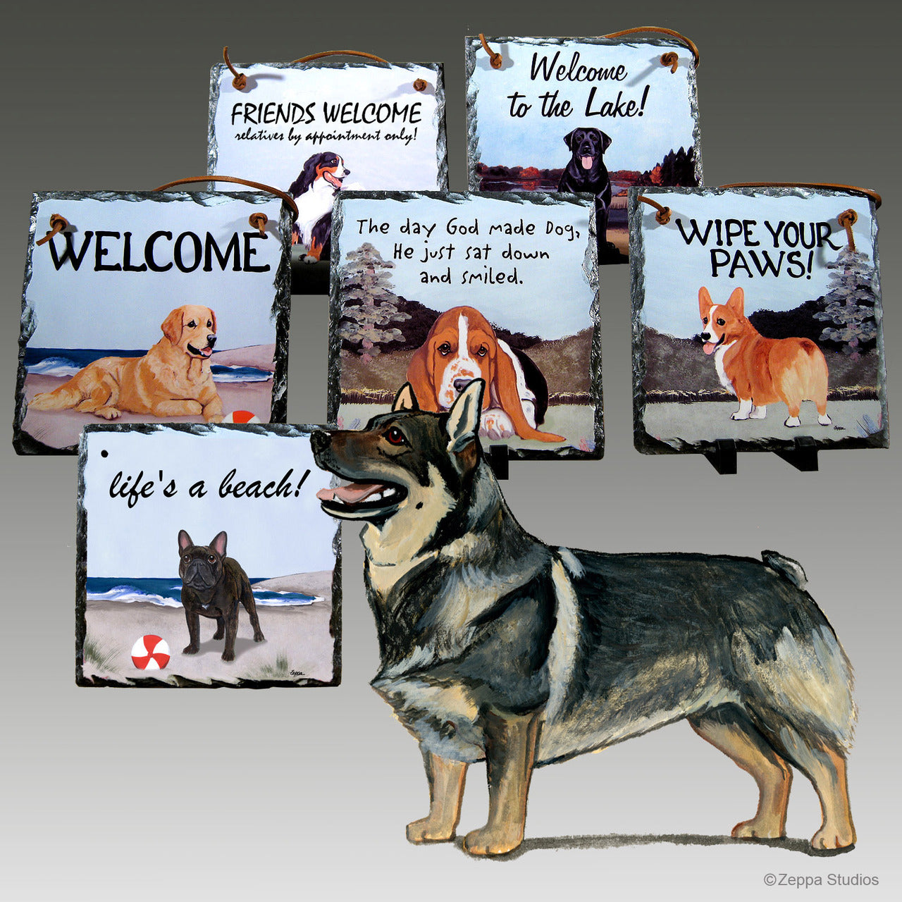 Swdedish Valhund Slate Signs