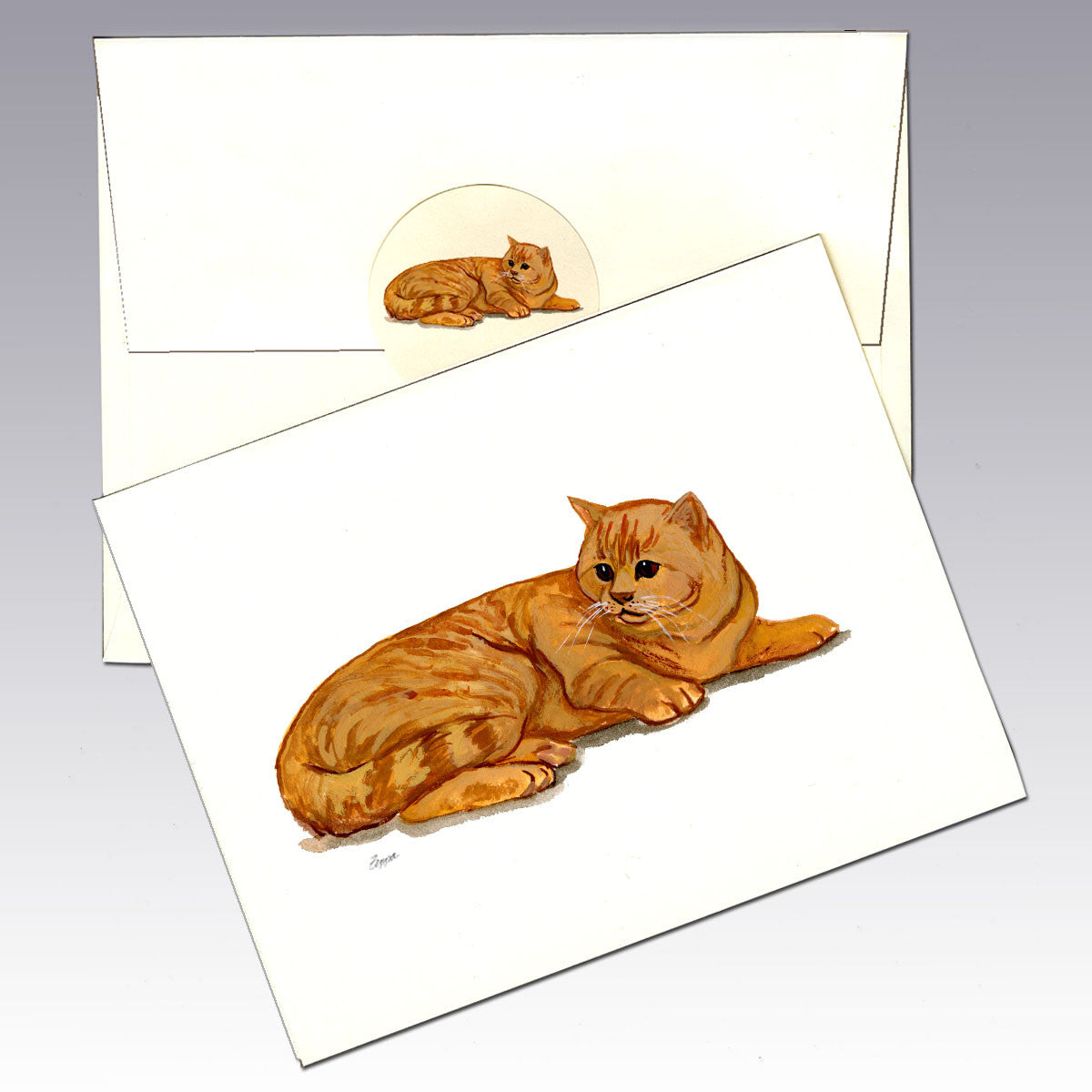 Orange Tabby Note Cards