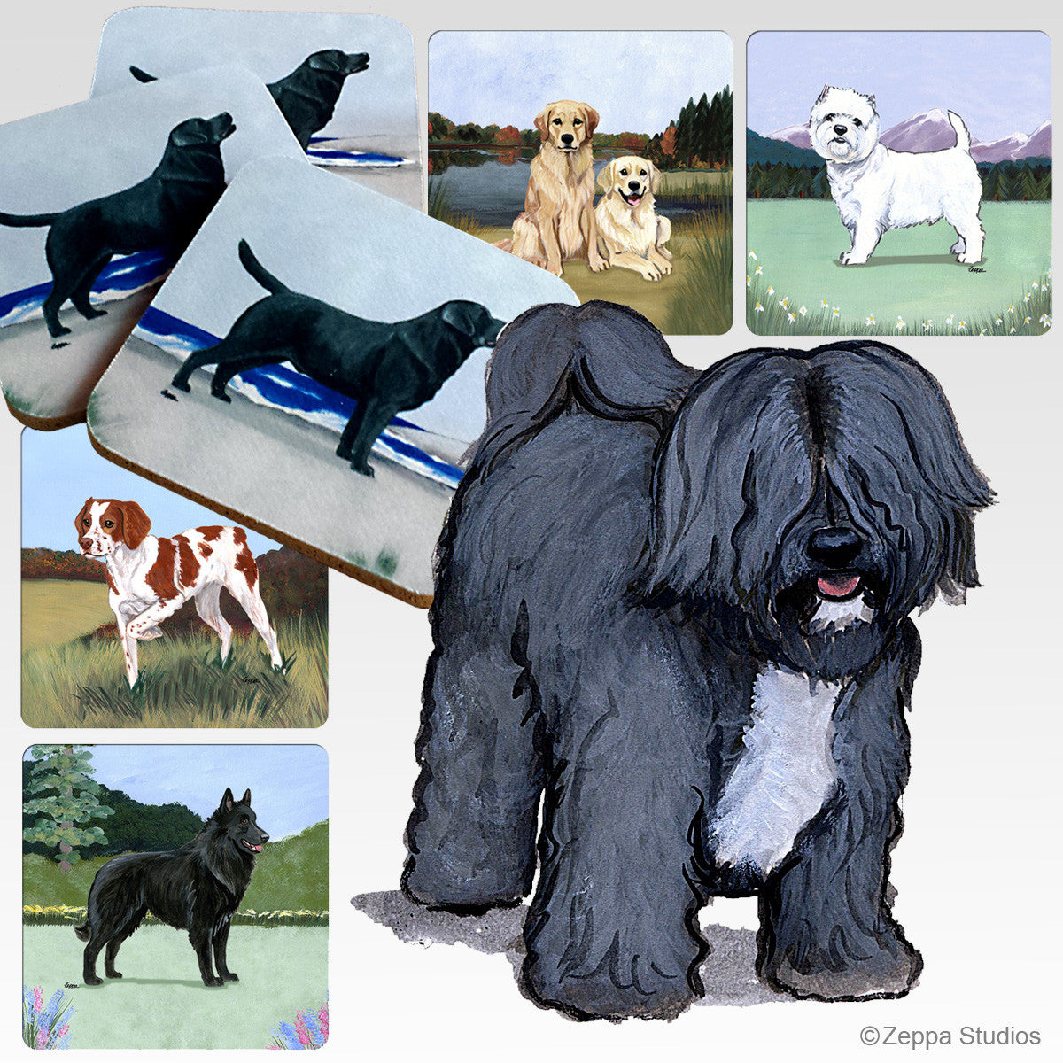 Tibetan Terrier Scenic Coasters