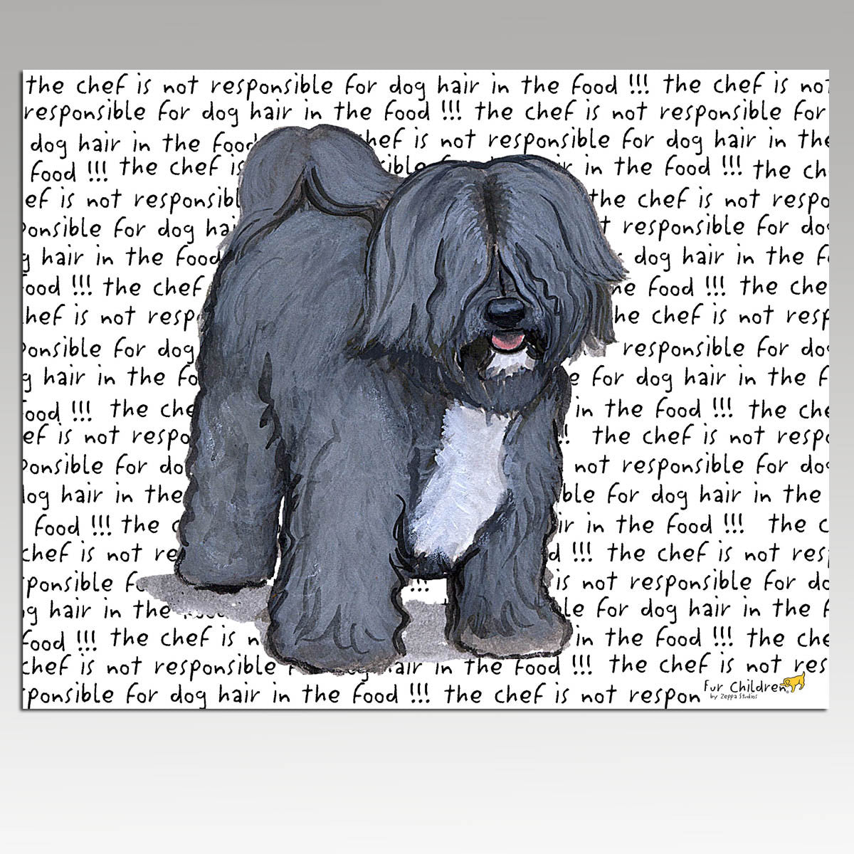Tibetan Terrier Message Cutting Board - Rectangle