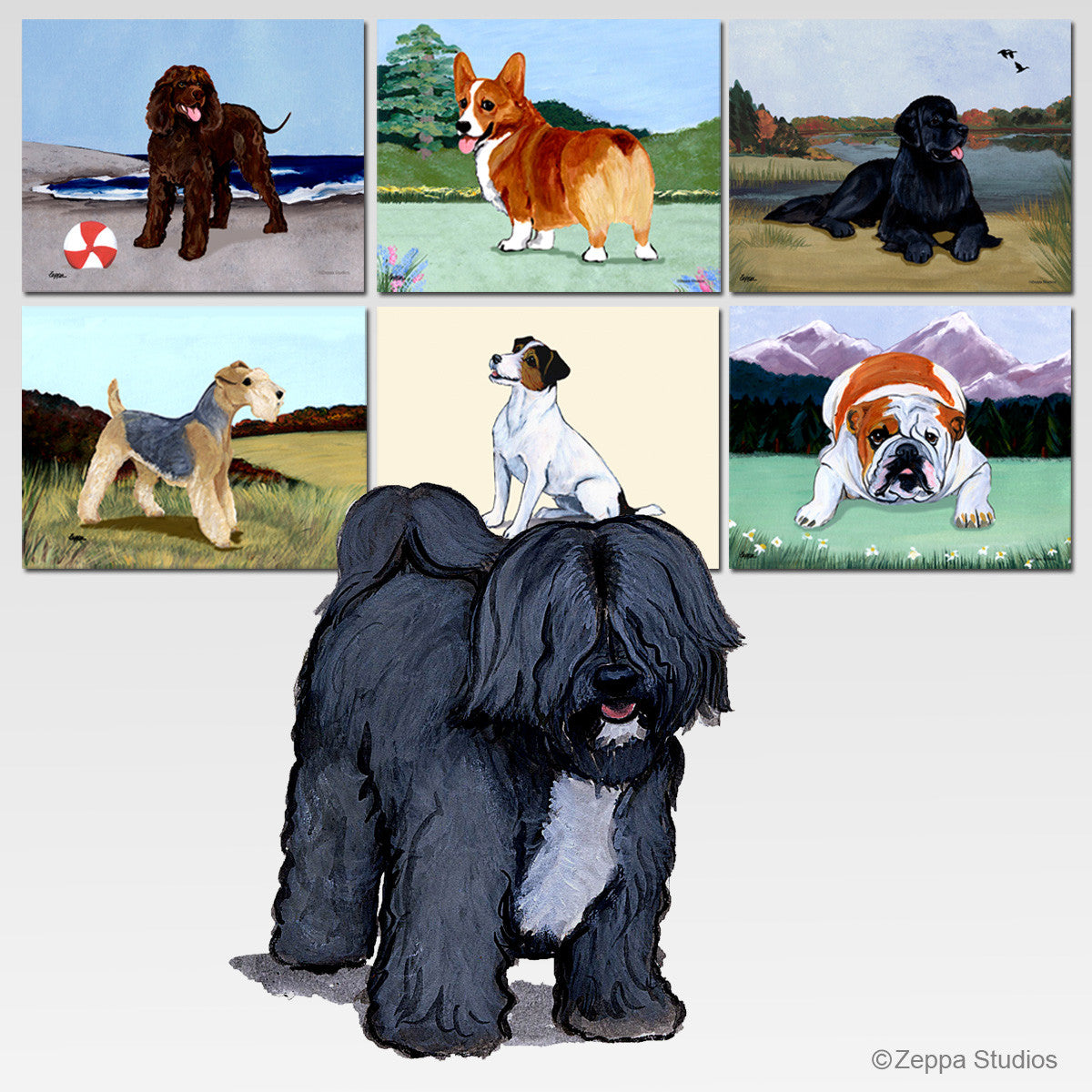 Tibetan Terrier Scenic Cutting Board - Rectangle