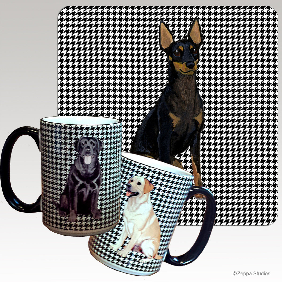 Toy Manchester Terrier Houndzstooth Mug - Rectangle