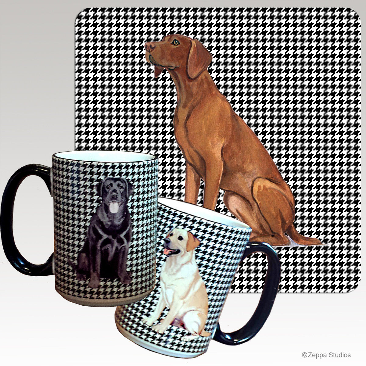 Vizsla Houndzstooth Mug - Rectangle