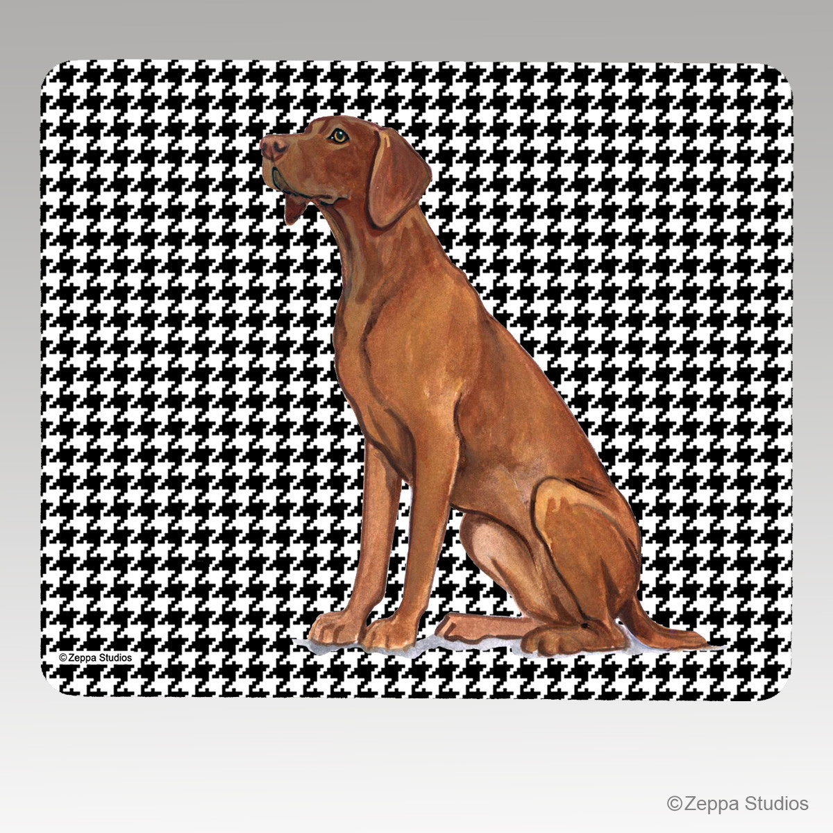 Vizsla Houndstooth Mouse Pad - Rectangle