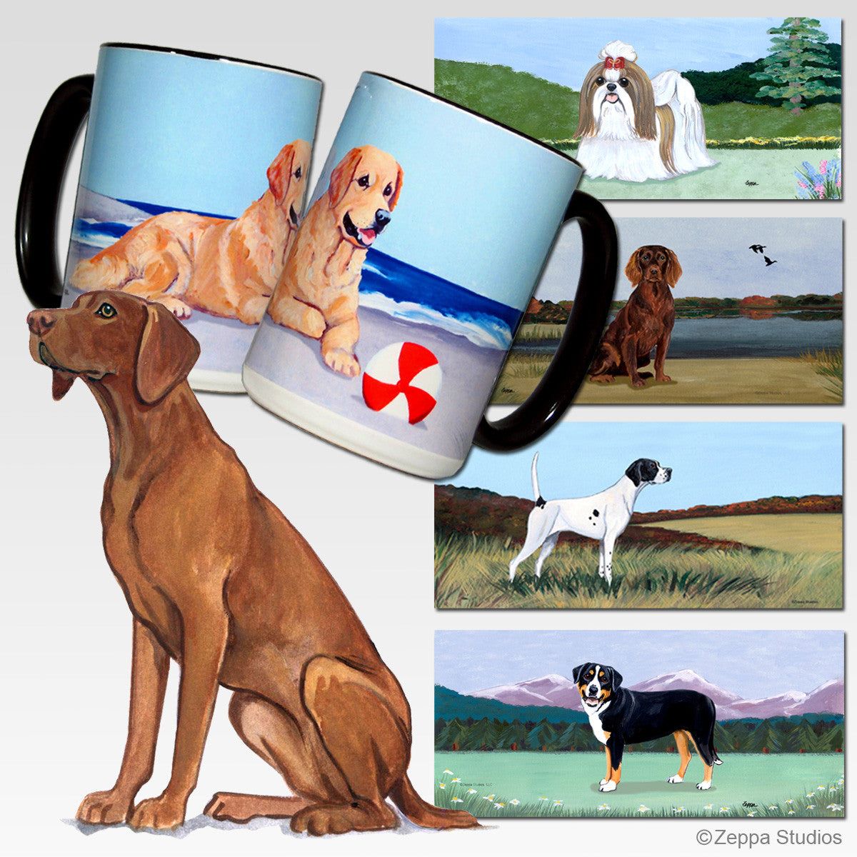 Vizsla Scenic Mug - Rectangle