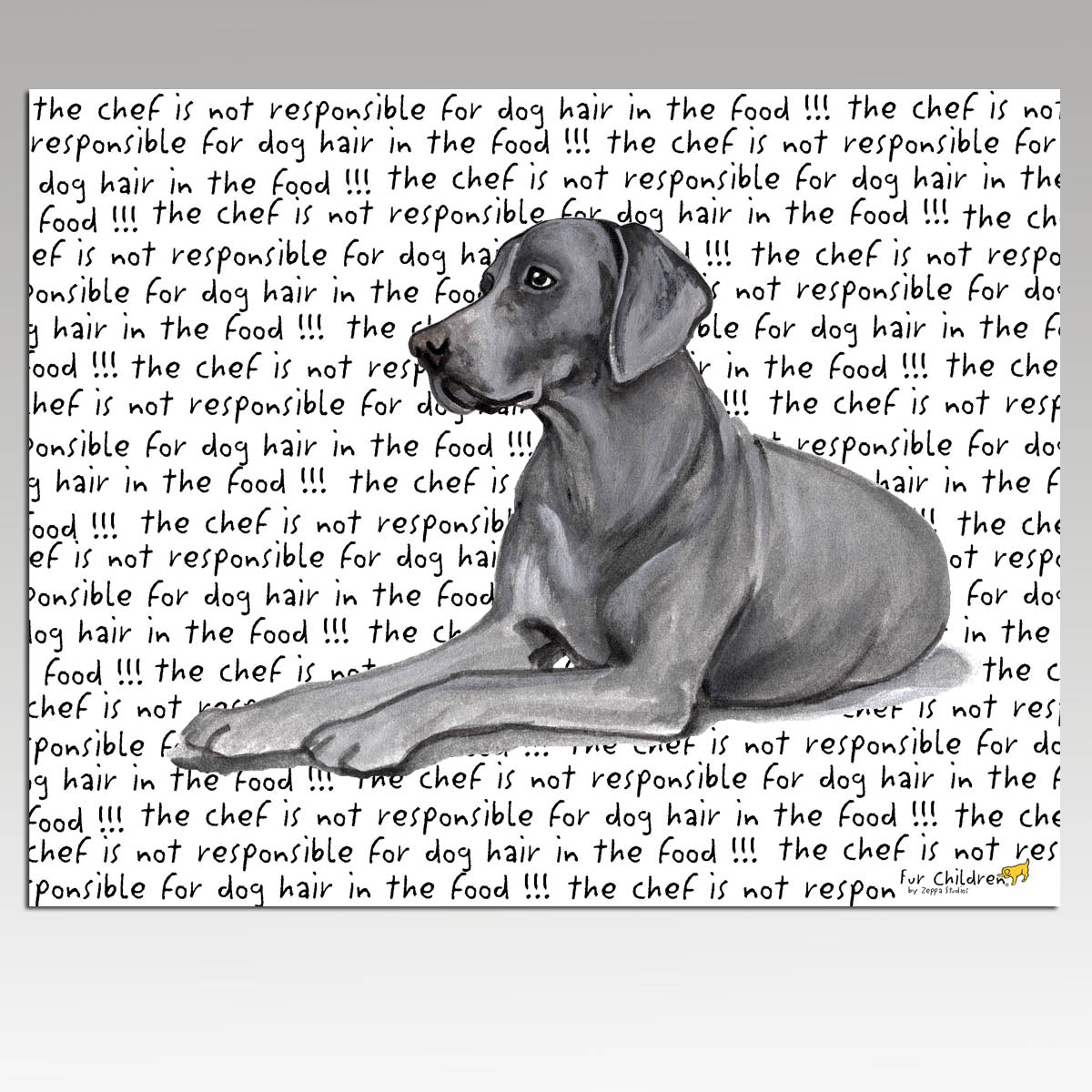Weimaraner Message Cutting Board