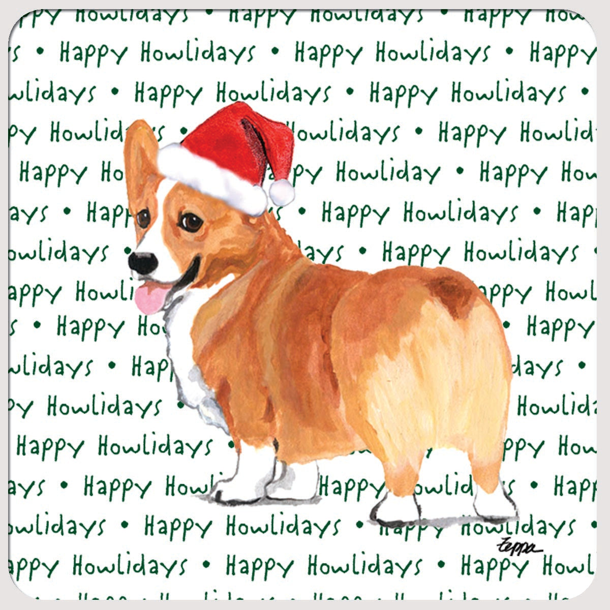 Welsh Corgi Christmas Coasters