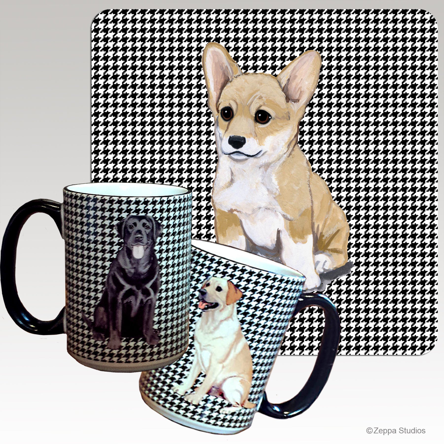 Pembroke Welsh Corgi Houndzstooth Mug