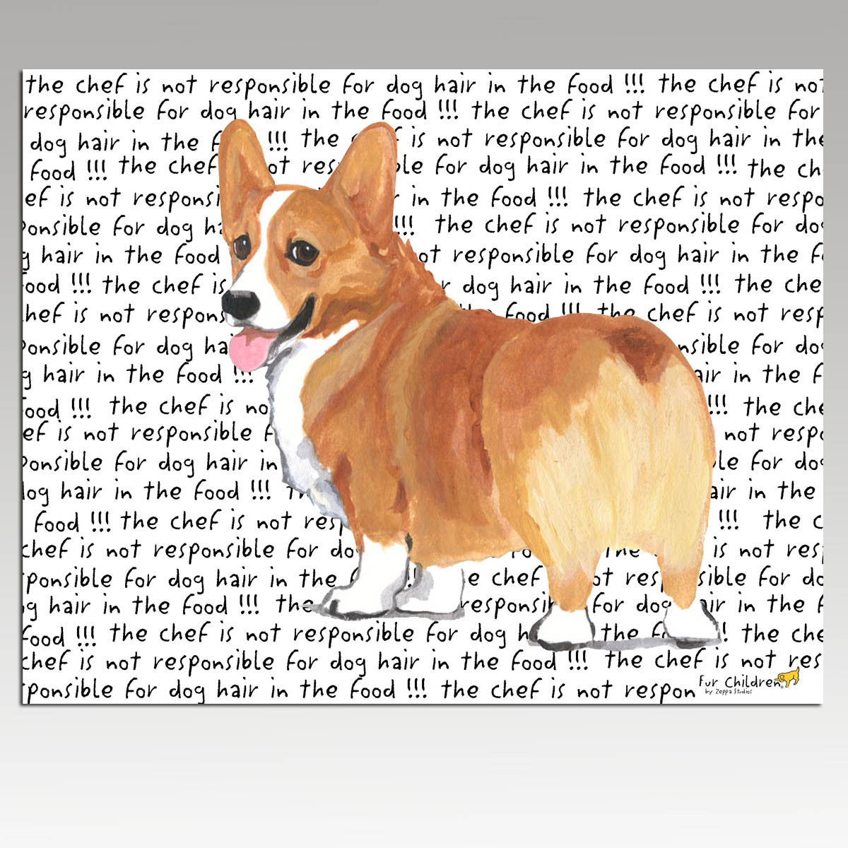 Welsh Corgi Message Cutting Board - Rectangle