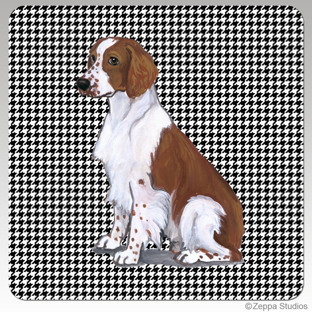 Welsh Springer Houndzstooth Coasters