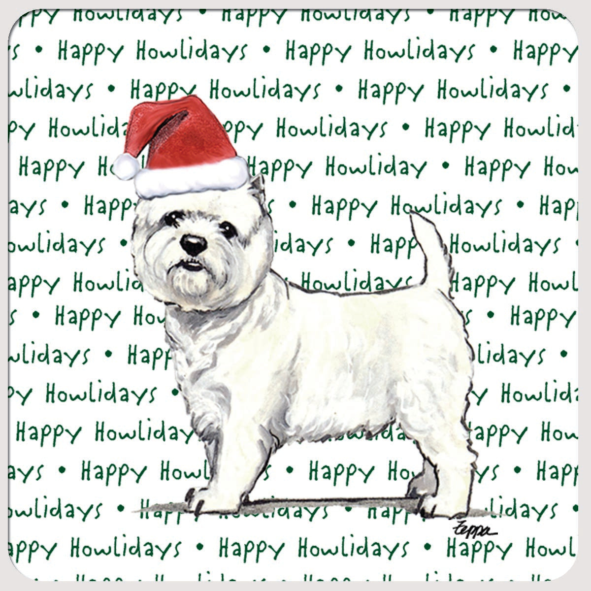 West Highland White Terrier Christmas Coasters