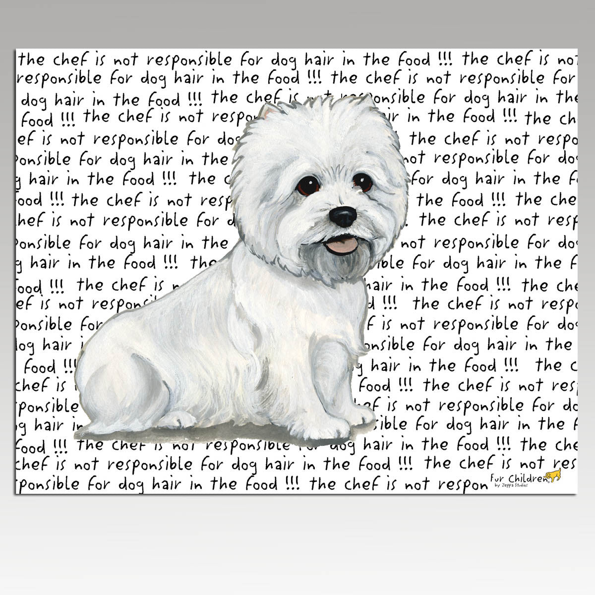 Sitting West Highland Terrier Cutting Board