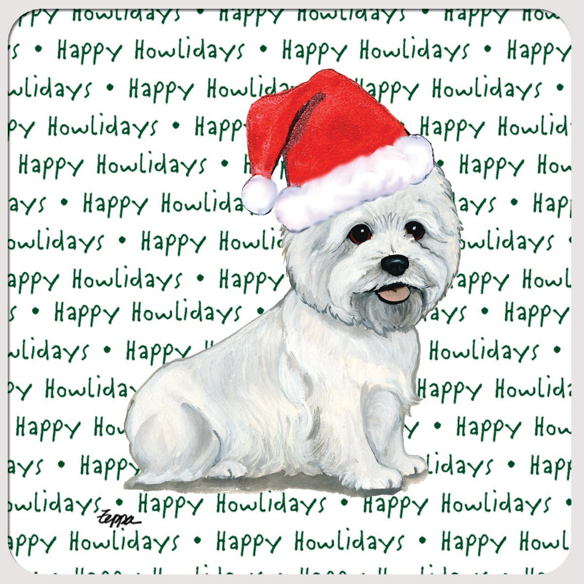 West Highland White Terrier Christmas Coasters