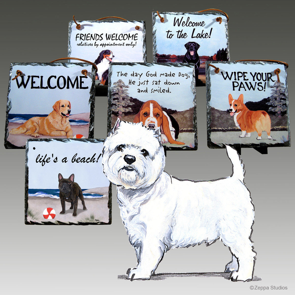 West Highland Terrier Slate Signs