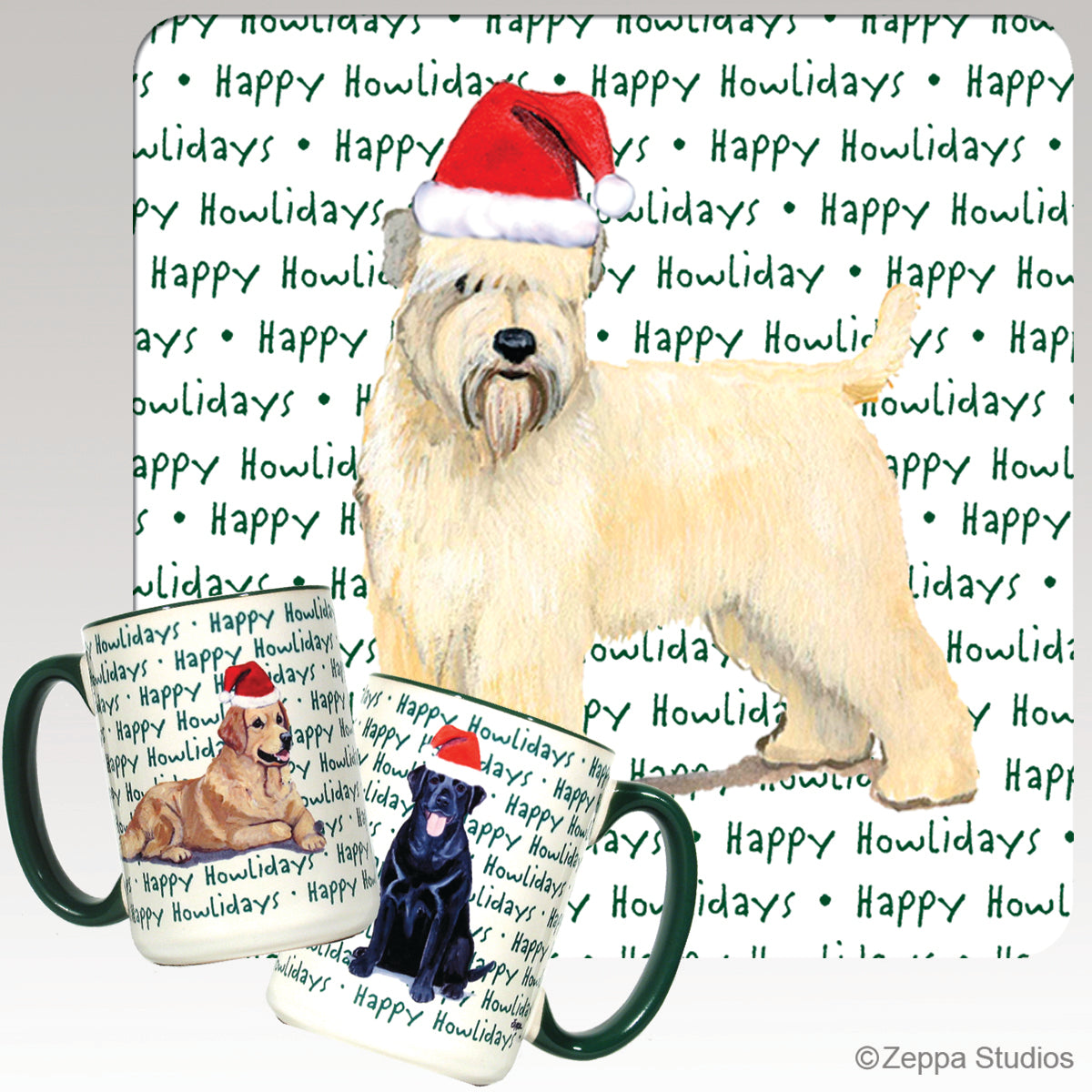 Wheaten Terrier Christmas Mugs