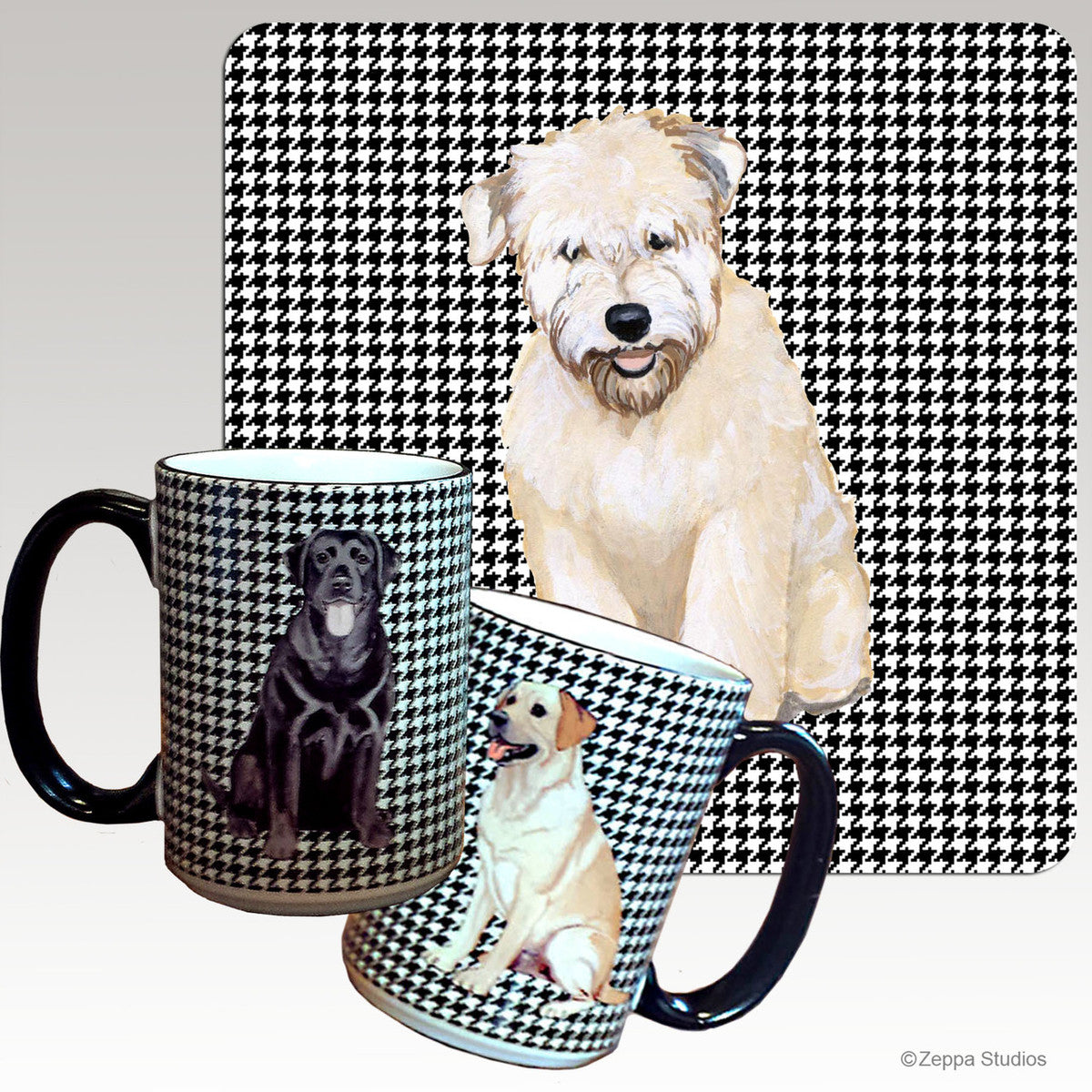 Wheaten Terrier Puppy Houndzstooth Mug